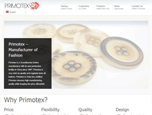 Tablet Screenshot of primotex.com